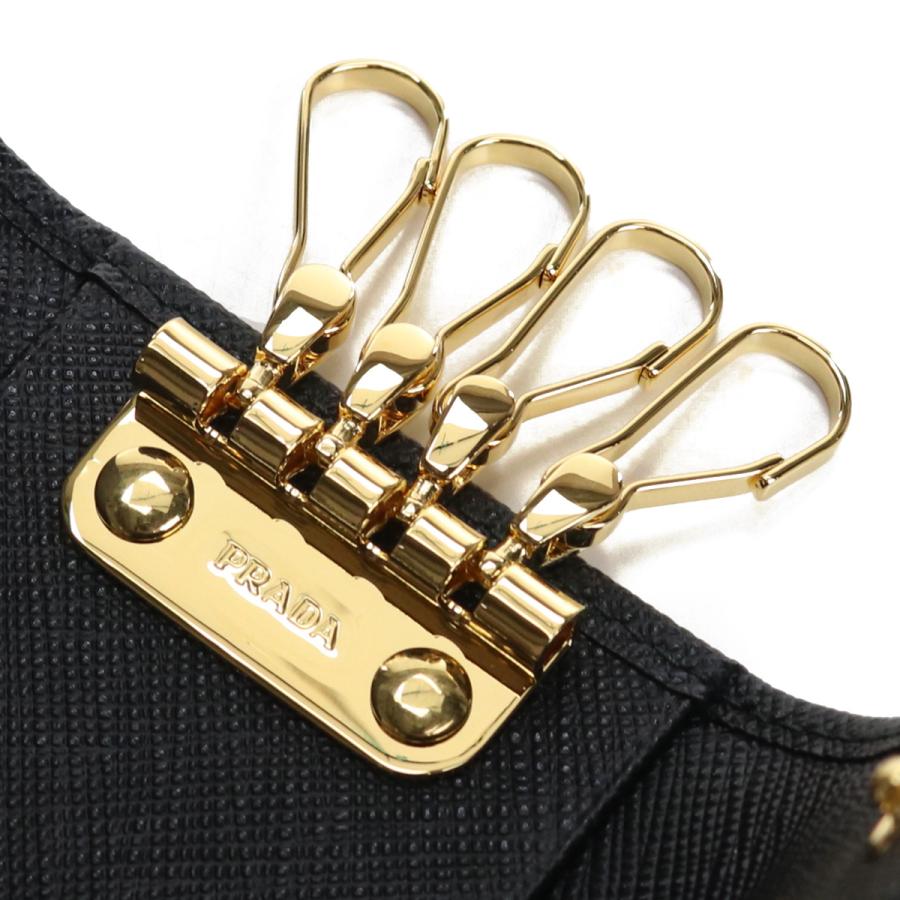 PRADA プラダ 4連キーケース 1PG004 QHH F0002 レディース ブラック