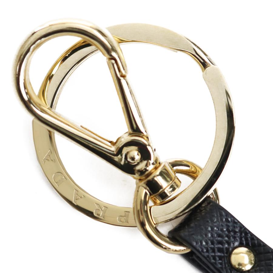 PRADA プラダ サフィアーノレザー キーリング 1PP128 053 F0002 NERO ブラック 爆買の画像