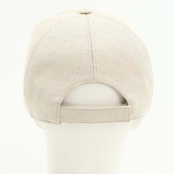 PRADA プラダ リネン混紡 ベースボールキャップ 2HC179 ZPX F0018 メンズ アイボリーの画像