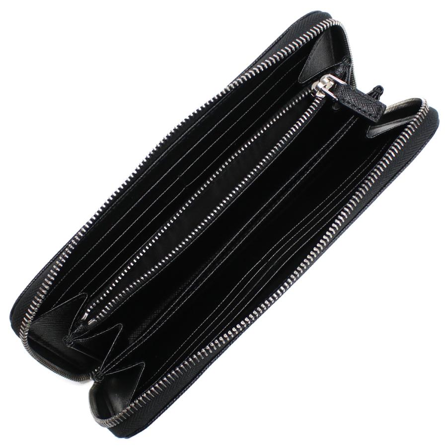 【父の日】PRADA プラダ 長財布ラウンドファスナー 2ML317 QHH F0002 メンズ ブラック 爆買の画像