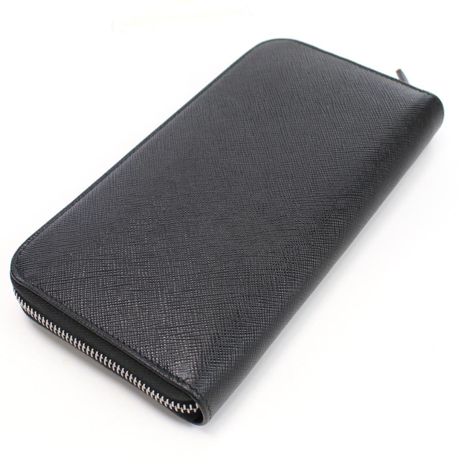 【父の日】PRADA プラダ 長財布ラウンドファスナー 2ML317 QHH F0002 メンズ ブラック 爆買の画像