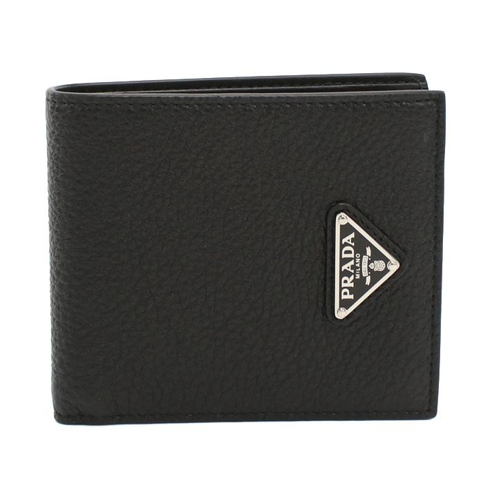 PRADA ブラック　 ミニ財布 プラダ PRADA PRADA 二つ折り財布 2ML049 QHH ミニ財布 （F0002