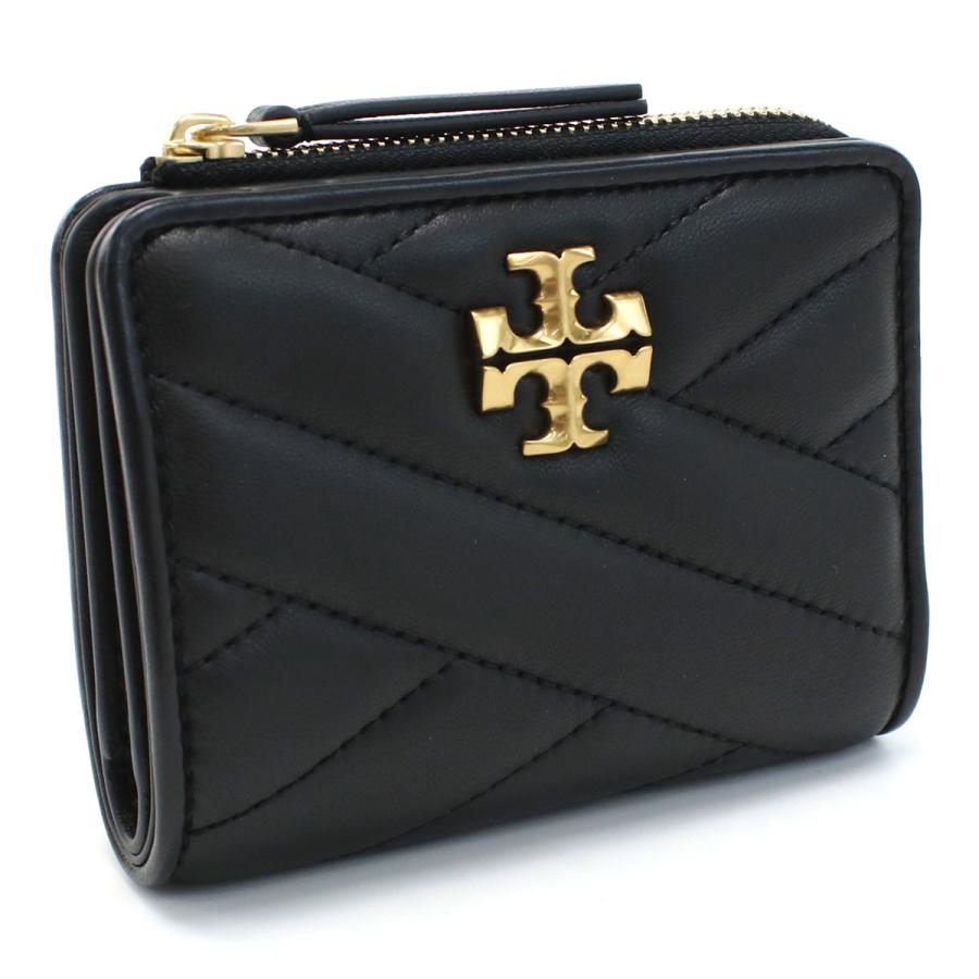 Tory Burch トリーバーチ 二折財布小銭入付き 153121 001 KIRA レディース ブラック TORY BURCH（トリーバーチ） 二折財布小銭入付き 153121 001 KIRA