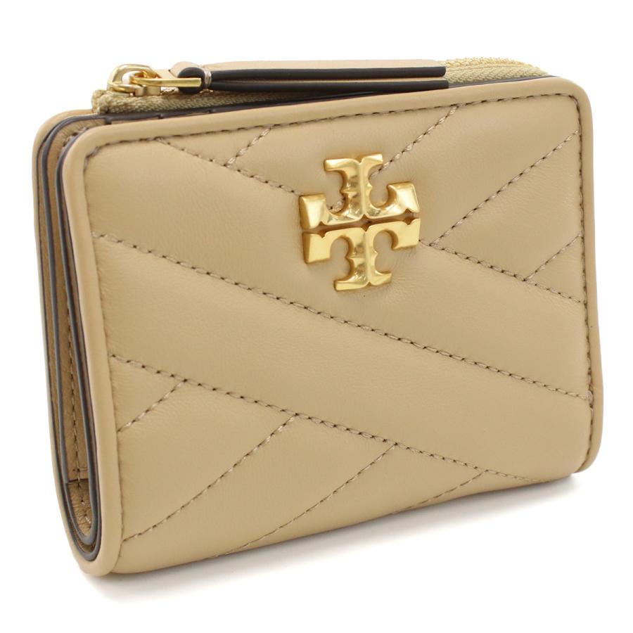 Tory Burch トリーバーチ 二折財布小銭入付き 153121 250 KIRA レディース ベージュ TORY BURCH（トリーバーチ） 二折財布小銭入付き 153121 250 KIRA