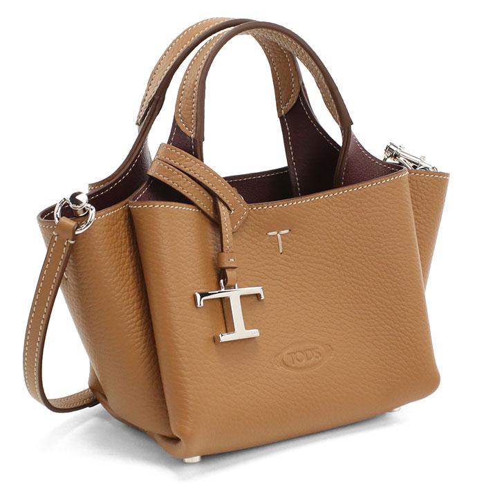 TOD'S トッズ Tタイムレス レザー バッグ マイクロ ハンドバッグ