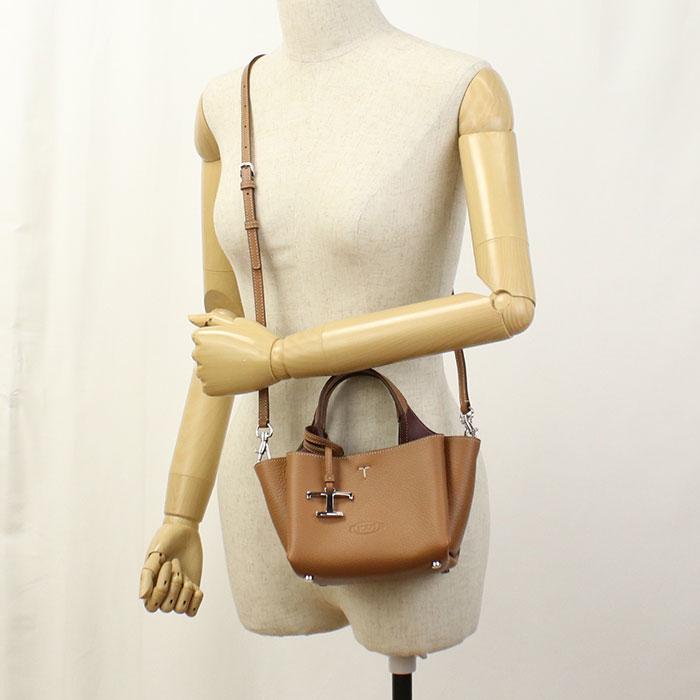 TOD'S トッズ Tタイムレス レザー バッグ マイクロ ハンドバッグ