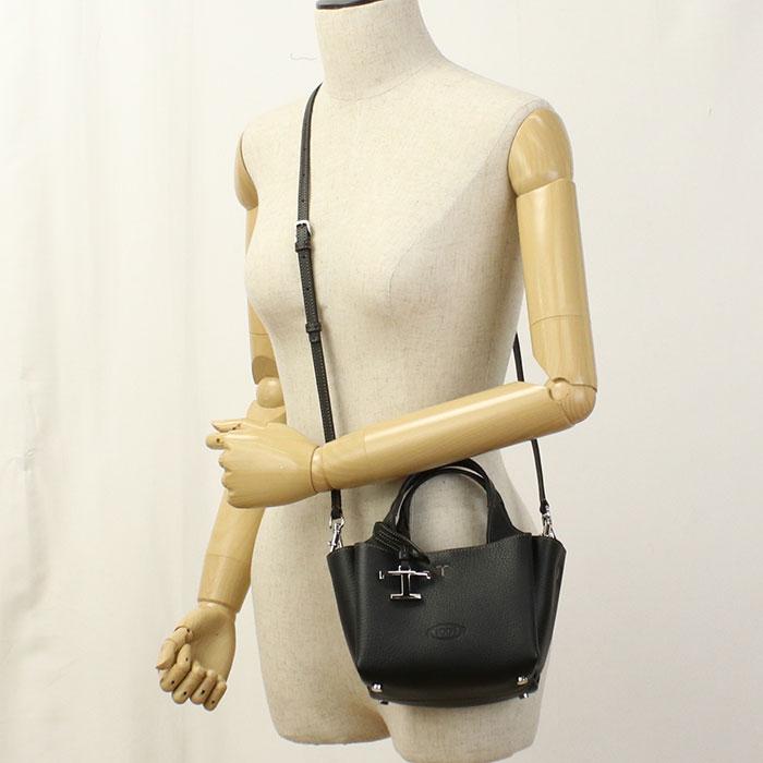 TOD'S トッズ Tタイムレス レザー ハンドバッグ マイクロ