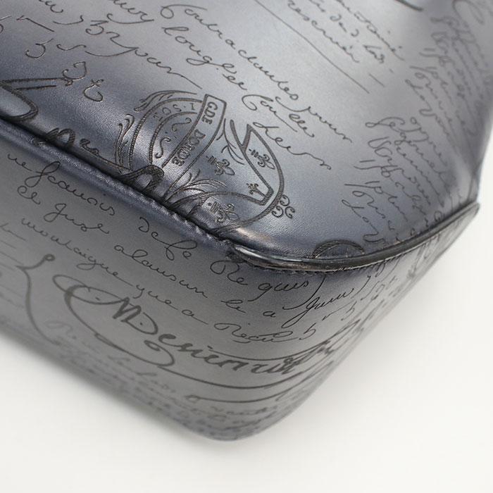 中古良品Berluti ベルルッティ トートバッグ トゥジュール ミニ  メンズ グレー 中古良品 Berluti ベルルッティ トートバッグ トゥジュール ミニ