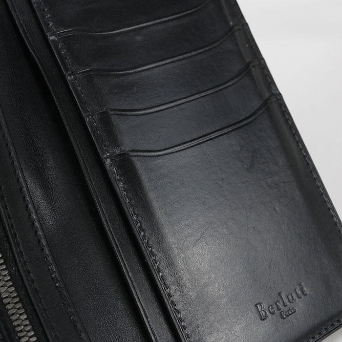 中古良品 Berluti ベルルッティ 長財布二折 サンタル フラップ ロング