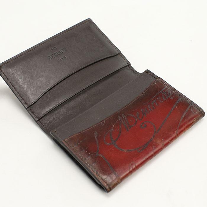 中古良品 Berluti ベルルッティ 名刺入れ メンズ ブラウン : ビッグ