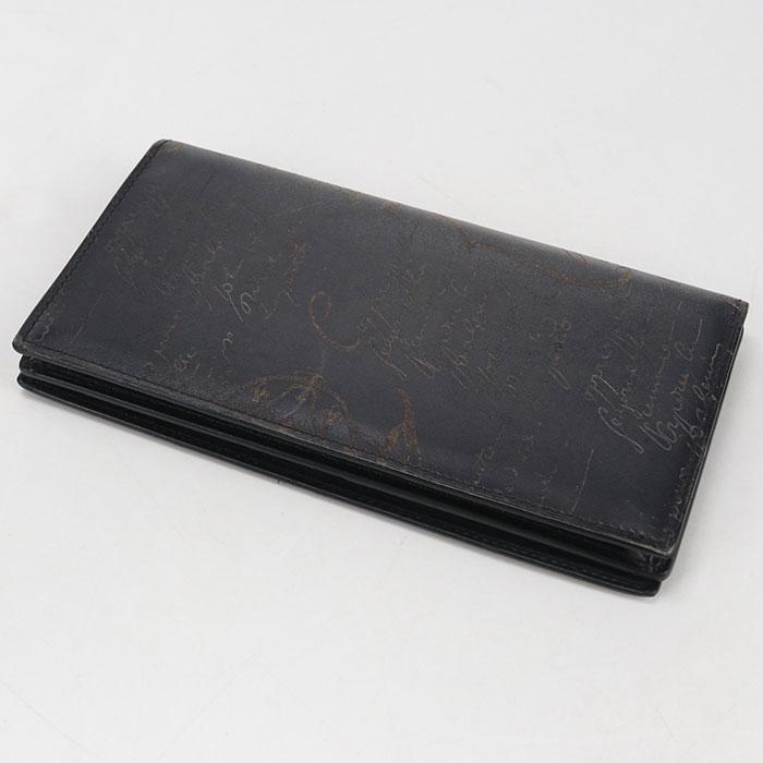 中古良品 Berluti ベルルッティ 長財布二折 サンタル フラップ ロング