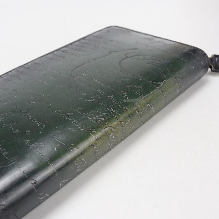 中古良品 Berluti ベルルッティ 長財布ラウンドファスナー イタウバ