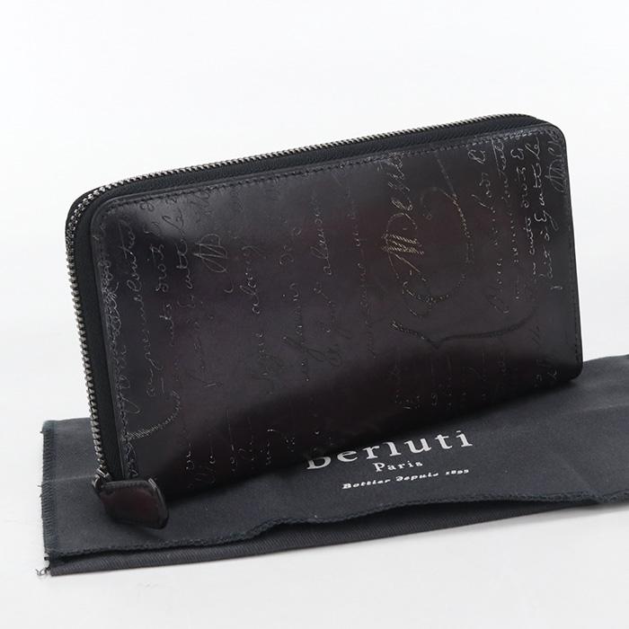 中古良品 Berluti ベルルッティ 長財布ラウンドファスナー メンズ 