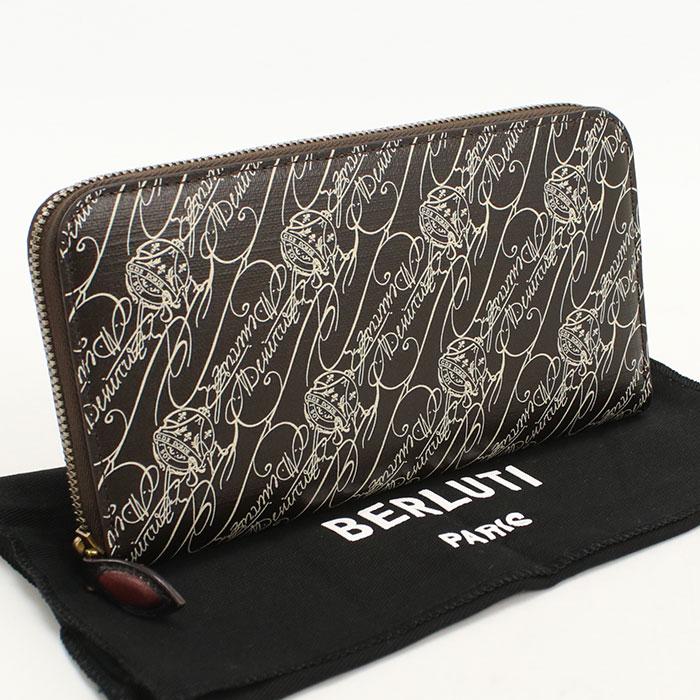 美品✨ベルルッティ イタウバ　ラウンドジップ 長財布 レザー ブラウン 中古・未使用 Berluti ベルルッティ 長財布ラウンドファスナー