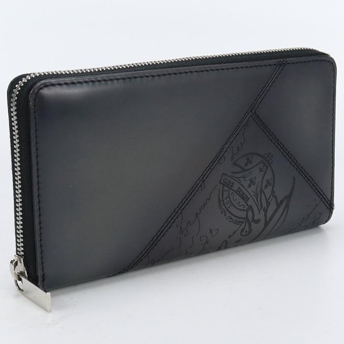 中古良品ベルルッティBERLUTI ロングジップ付きウォレット 長財布 
