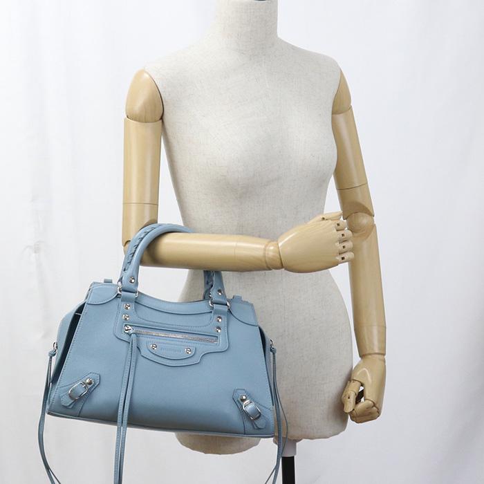 中古良品BALENCIAGA バレンシアガ ハンドバッグ 638521 2WAYハンドバッグ レディース ブルー BALENCIAGA（バレンシアガ） 中古良品 ハンドバッグ 638521 2WAY