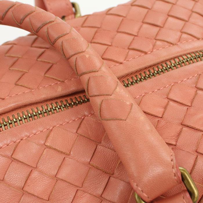 中古BOTTEGA VENETA ボッテガ・ヴェネタ ミニボストン 173398 V00A2 6810 イントレチャート レディース ピンク 中古 BOTTEGA VENETA ボッテガ・ヴェネタ ミニボストン 173398 V00A2