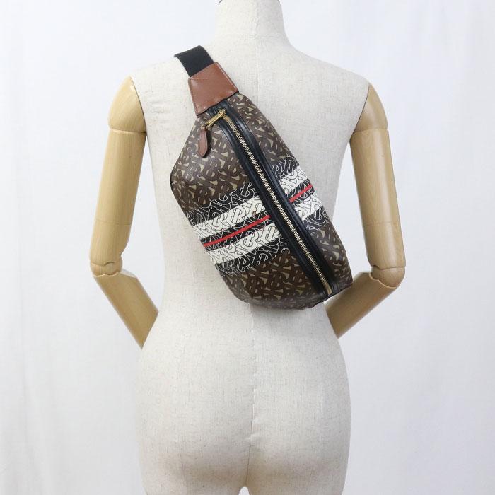 Burberry バーバリー TBベルトバッグ ウエスト ボディバッグ　ブラウン BURBERRY（バーバリー） 中古良品 ボディバッグ 8021483 ベルトバッグ