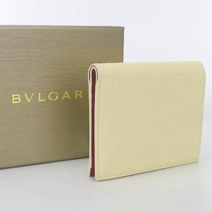 BVLGARI（ブルガリ） 中古・未使用 二つ折り財布 ロゴマニア 