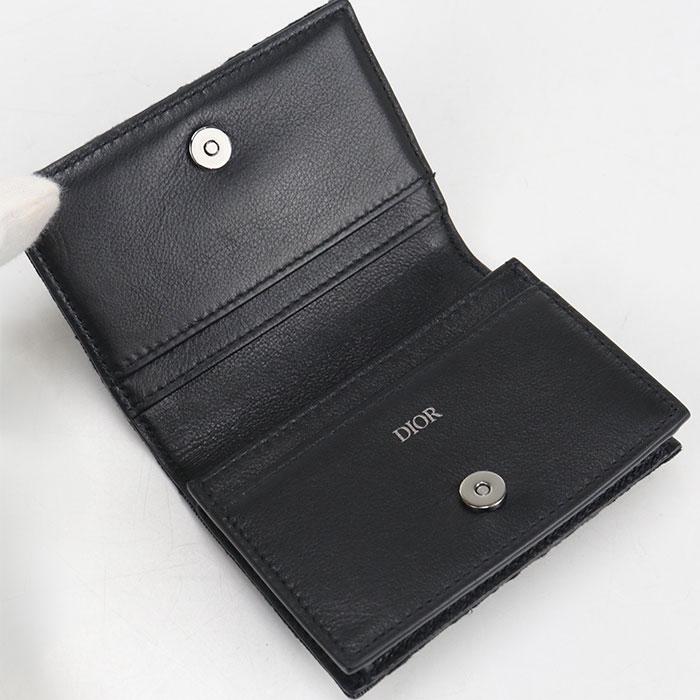 【美品】Christian Dior カードケース 名刺入れ レザー ブラック Christian Dior（クリスチャン・ディオール） 中古良品 DIOR
