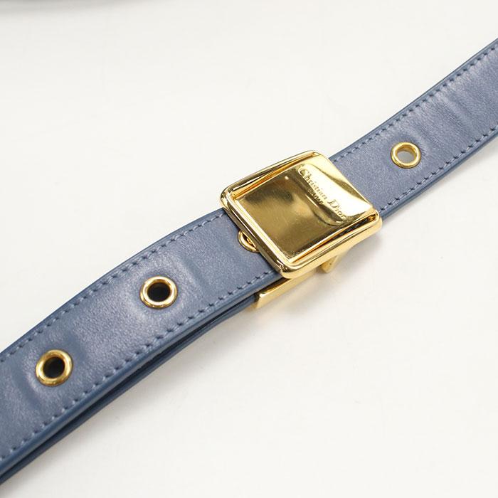 中古良品 DIOR ディオール 斜め掛け ショルダーバッグ レディース ブルー_5