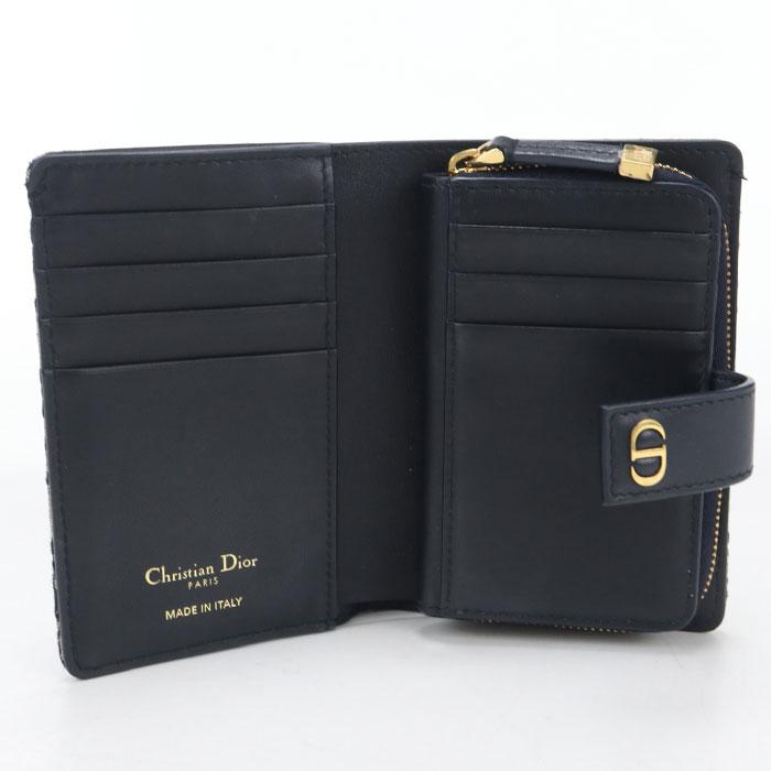 ディオール ディタニーウォレット 30モンテーニュ 二折財布 新作】DIOR 30 Montaigne ダリアウォレット グレー＆ブルー (Dior