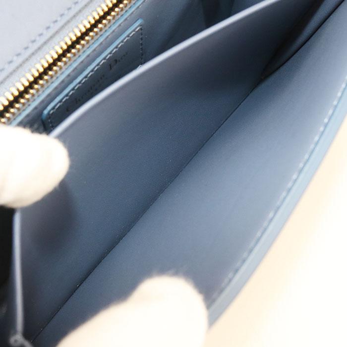 中古良品 DIOR ディオール 斜め掛け ショルダーバッグ 30 モンテーニュ レディース ブルー_4