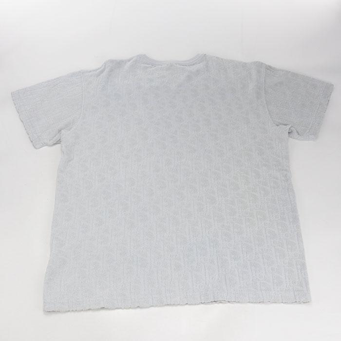 中古良品 DIOR ディオール Tシャツ 113J692A0614 リラックスフィット Tシャツ ディオールオブリーク メンズ グレーの画像