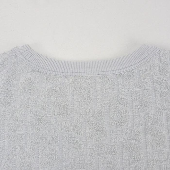 中古良品 DIOR ディオール Tシャツ 113J692A0614 リラックスフィット Tシャツ ディオールオブリーク メンズ グレーの画像