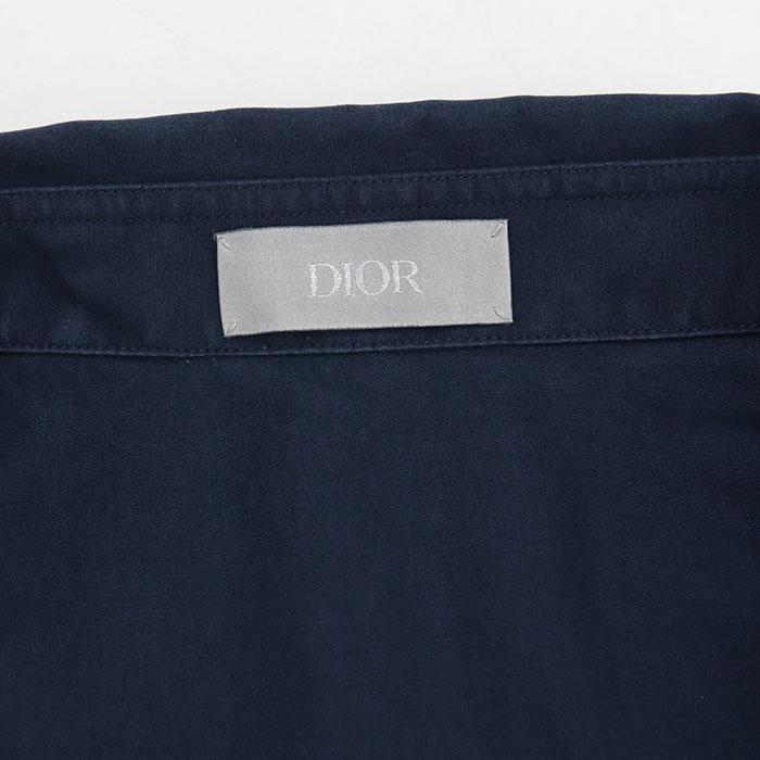 中古良品 DIOR ディオール シャツ 293C552A1581  メンズ ネイビーの画像