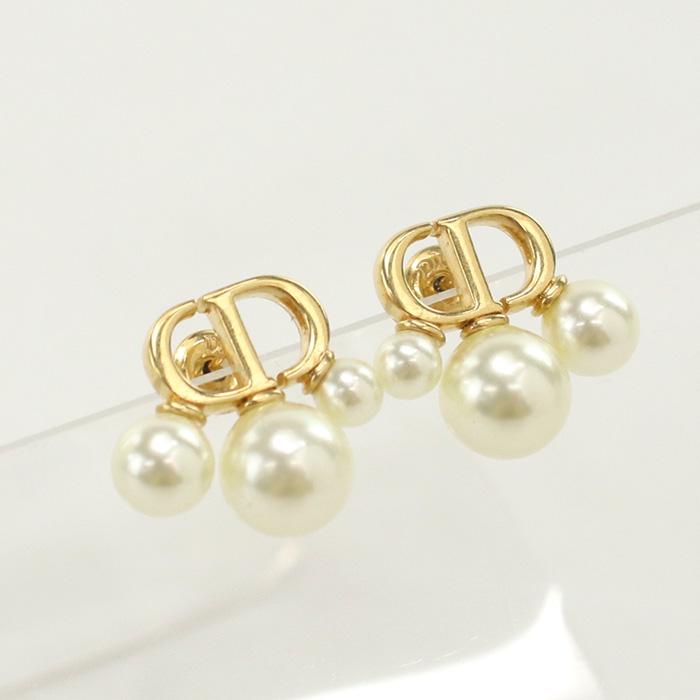 美品 Christian Dior パール ゴールド ピアス Christian Dior（クリスチャン・ディオール） 中古・未使用 DIOR