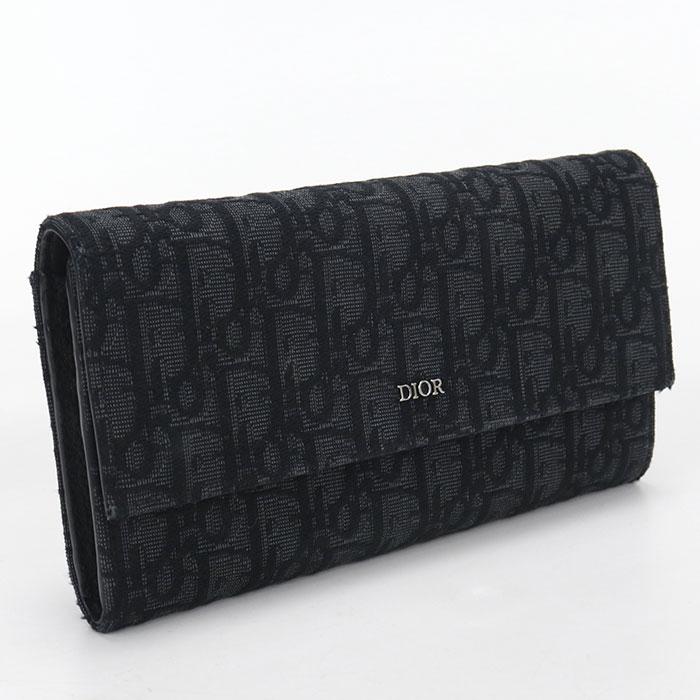 新品未使用✨　DIOR　ディオール　ロングフラップウォレット　ブラック Christian Dior（クリスチャン・ディオール） 中古良品 DIOR