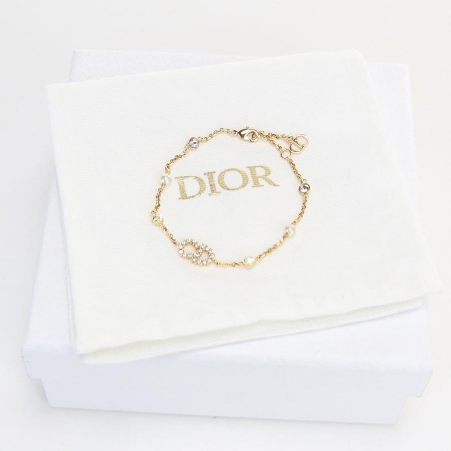 中古良品ディオールChristian Dior クレール ディーリュヌ ブレスレット ブランド メタル B0668 CDLCY D301