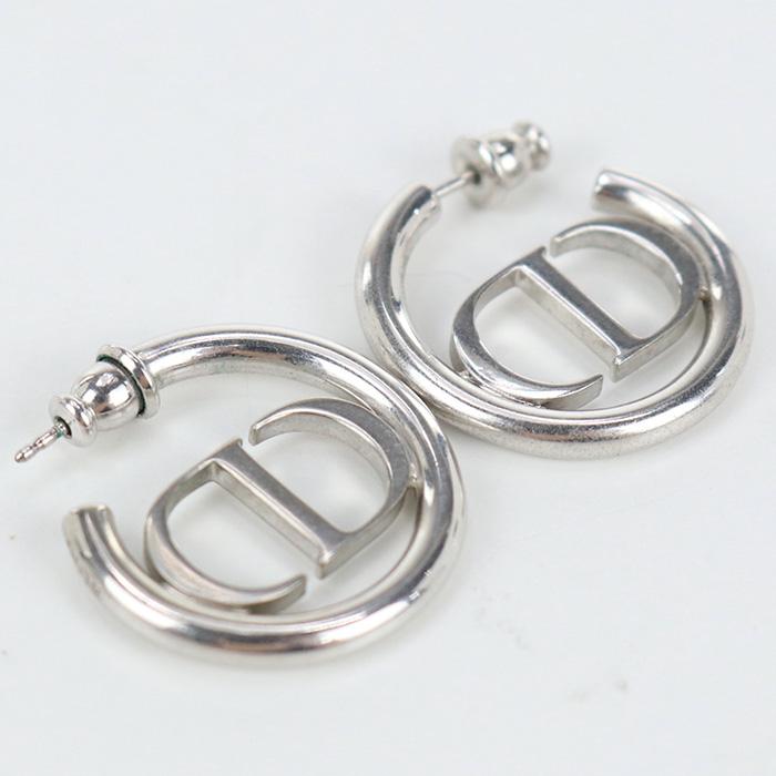 Dior】30モンテーニュフープ ピアス シルバー
