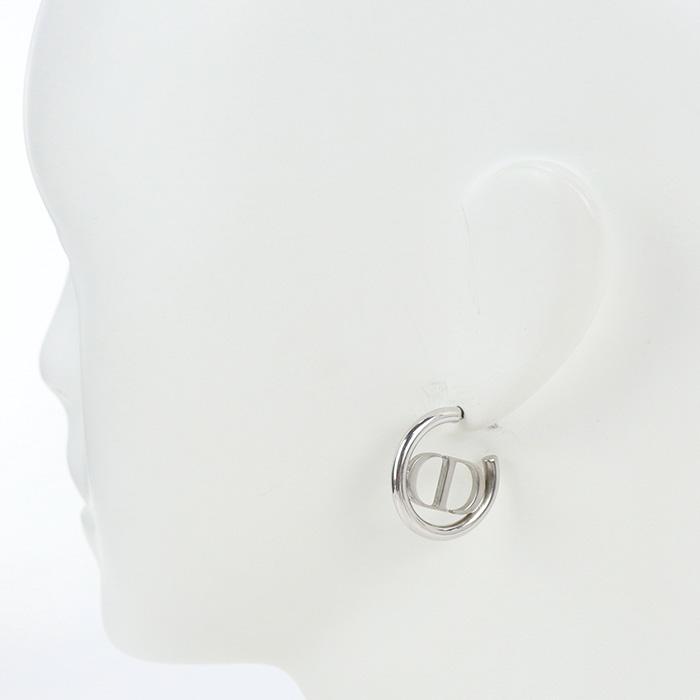 Dior】30モンテーニュフープ ピアス シルバー