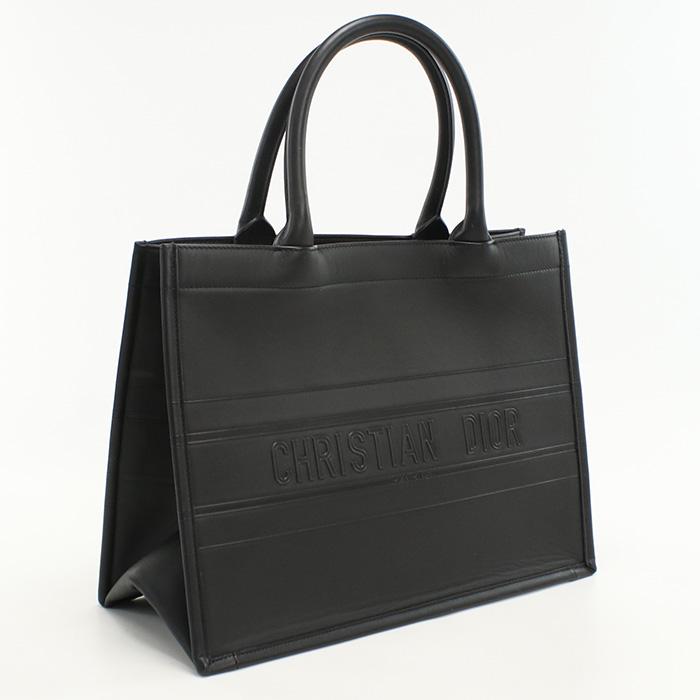 中古良品DIOR ディオール トートバッグ M1296 ZGSB_M900 ミディアム ブックトート レディース ブラック Christian Dior 中古良品 DIOR ディオール トートバッグ M1296