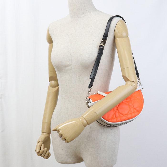 中古美品DIOR ディオール ショルダーバッグ スモール ホーボー バッグ 2WAY ヴァイブ レディース オレンジ Christian Dior（クリスチャン・ディオール） 中古美品 DIOR
