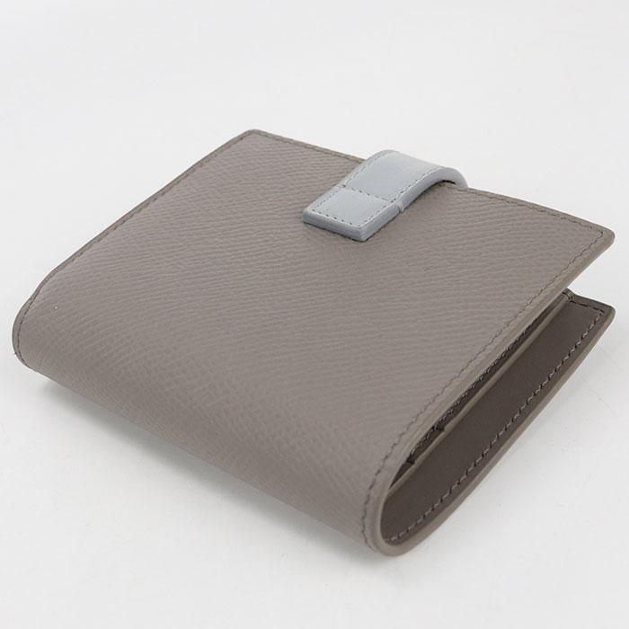 グレー レザー 二つ折り財布　セリーヌ　CELINE CELINE（セリーヌ） 中古良品 二折財布 レディース グレー : ビッグ