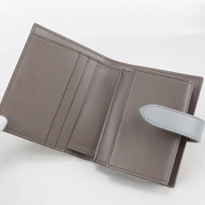RIN　CELINE グレー レザー 二つ折り財布 RIN CELINE グレー レザー 二つ折り財布 CELINE グレー 二つ折り財布