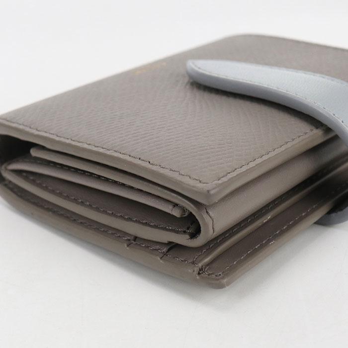 正規品　美品　CELINE グレー 二つ折り財布　セリーヌ 中古 セリーヌ 二つ折り財布 レディース ブランド CELINE スモール