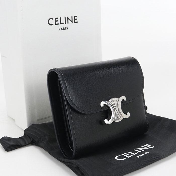 CELINEセリーヌ スモールフラップウォレットトリオンフ 三つ折り財布
