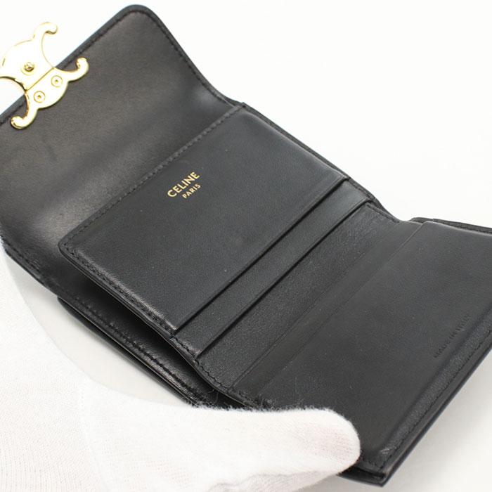 セリーヌ/3つ折り財布/トリオンフ,コイン入れ付きコンパクト
