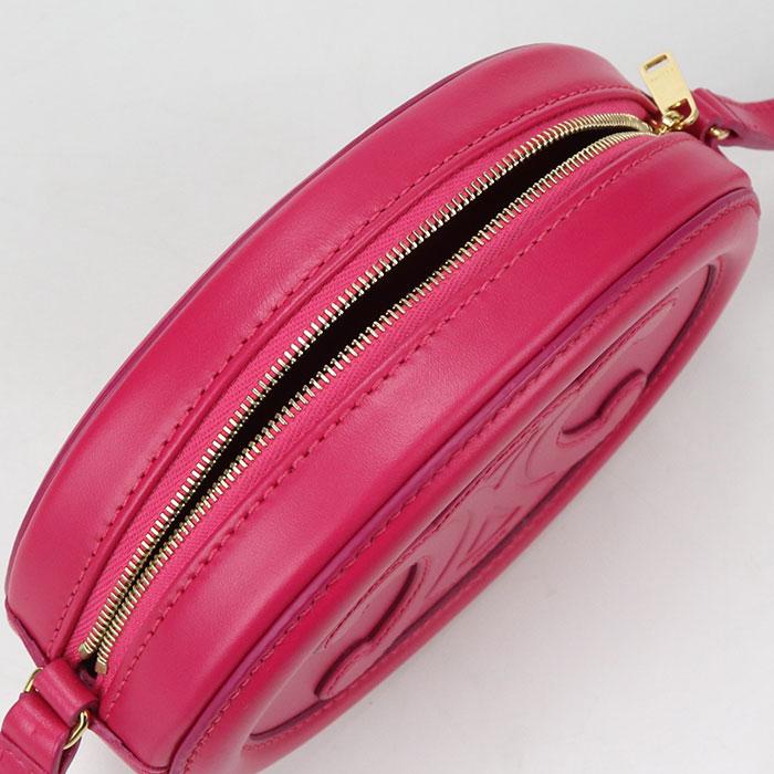 セリーヌ CELINE クロード トリオンフ ショルダーバッグ バッグ レザー レディース ピンク系 【中古】 CELINE - セリーヌ CELINE クロード トリオンフ ショルダーバッグ
