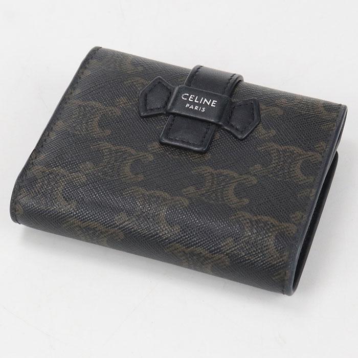 未使用　CELINE セリーヌ　ブラック 三つ折り財布 CELINE（セリーヌ） [新品/正規ラッピング済] 財布 ミニ 三つ折り