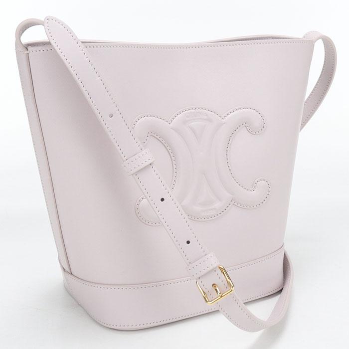 セリーヌ スモールバケット キュイル トリオンフ 198243DU3.24OU 斜め掛け ショルダーバッグ CELINE（セリーヌ） 中古良品 斜め掛け ショルダーバッグ 198243DU3
