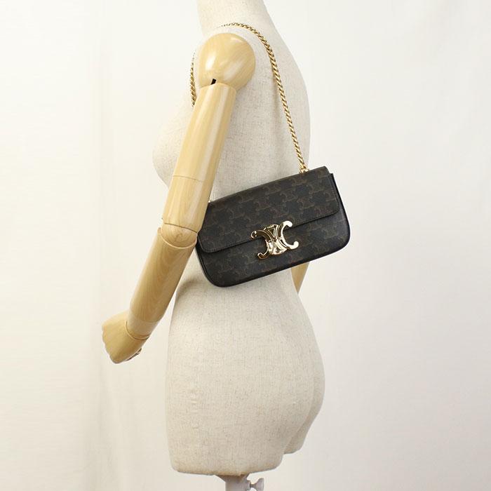 CELINE トリオンフ キャンバス ショルダー チェーンバッグ CELINE（セリーヌ） 中古・未使用 ショルダーバッグ チェーン
