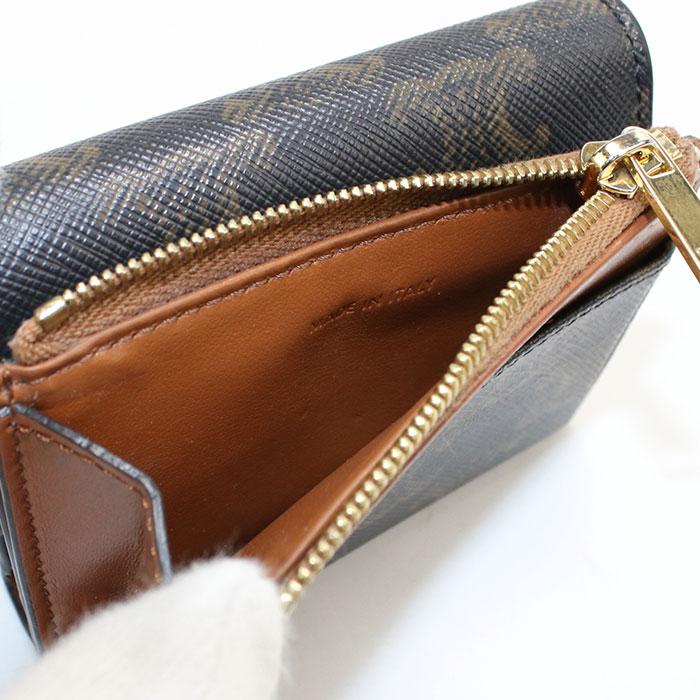 セリーヌ コンパクトウォレット トリオンフキャンバス 10I652DS3.04LU 三つ折り財布 CELINE（セリーヌ） 中古良品 三つ折り財布 10I652DS3.04LU コンパクト