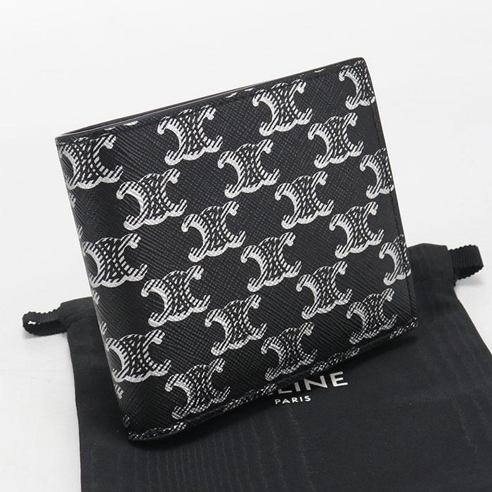 CELINE セリーヌ バイフォールドウォレット トリオンフキャンバス 10C87 二つ折り財布 PVC【中古】 メンズ CELINE（セリーヌ） 中古良品 二つ折り財布 10C87 バイフォールド