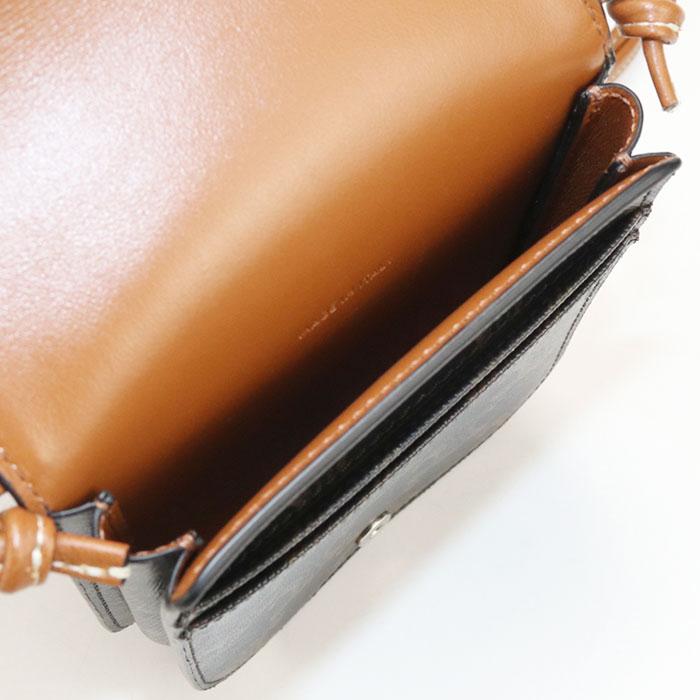 【中古】CELINE セリーヌ モバイルポーチ ショルダーバッグ ブラック×ブラウン トリオンフキャンバス×レザー レディース【質屋】 CELINE（セリーヌ） 中古美品 斜め掛け ショルダーバッグ モバイル