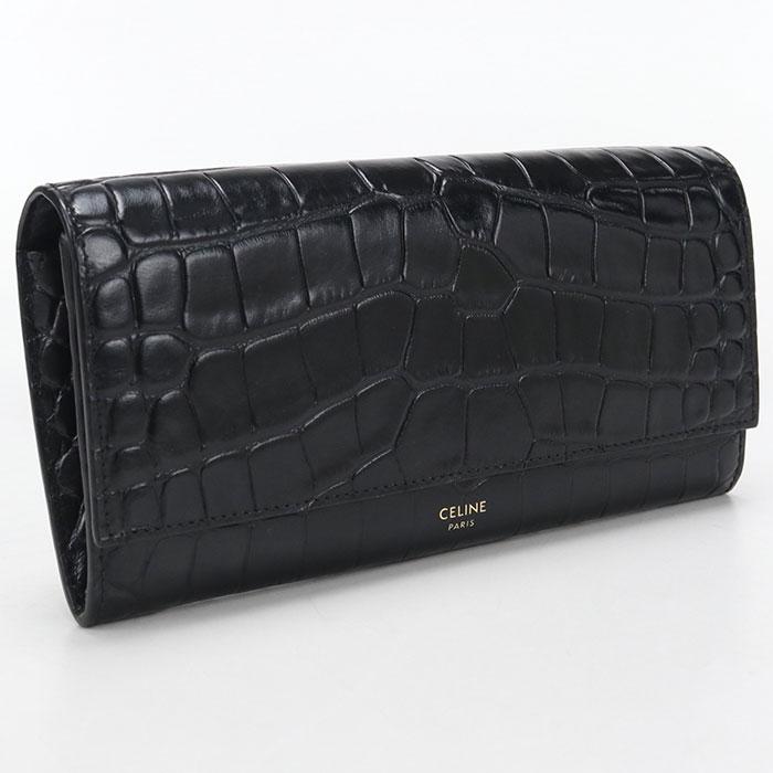 CELINE（セリーヌ） 中古良品 長財布二折 ラージフラップウォレット